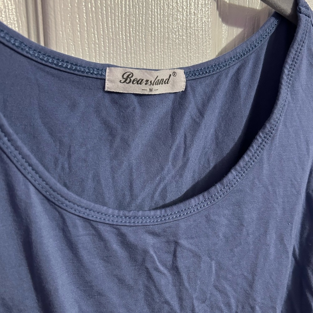 Blue nursing tank top - Picture 2 of 5